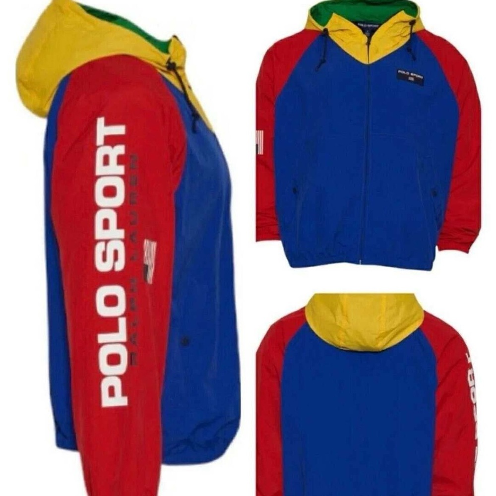 Polo by Ralph Lauren Blue, Red, and Yellow Windbreaker